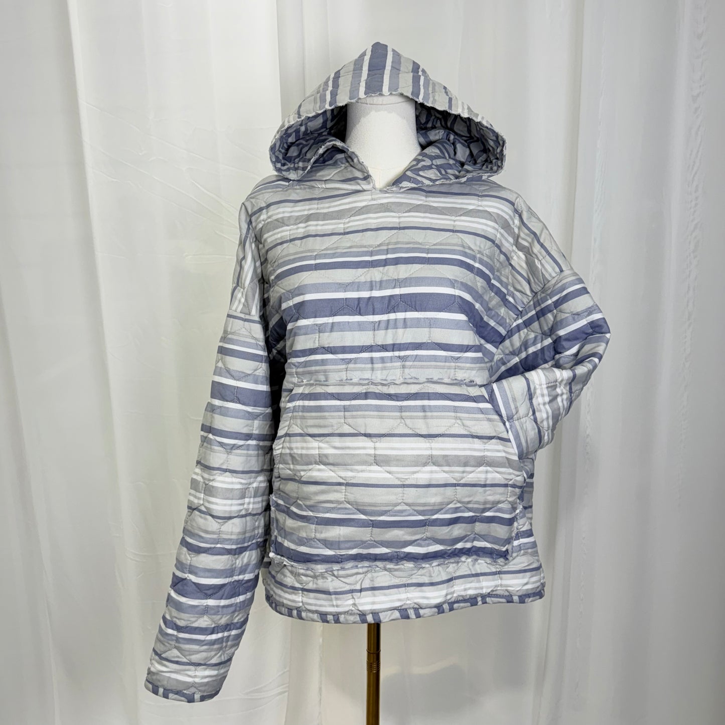 Gray Stripe Quiltoodie (XL)
