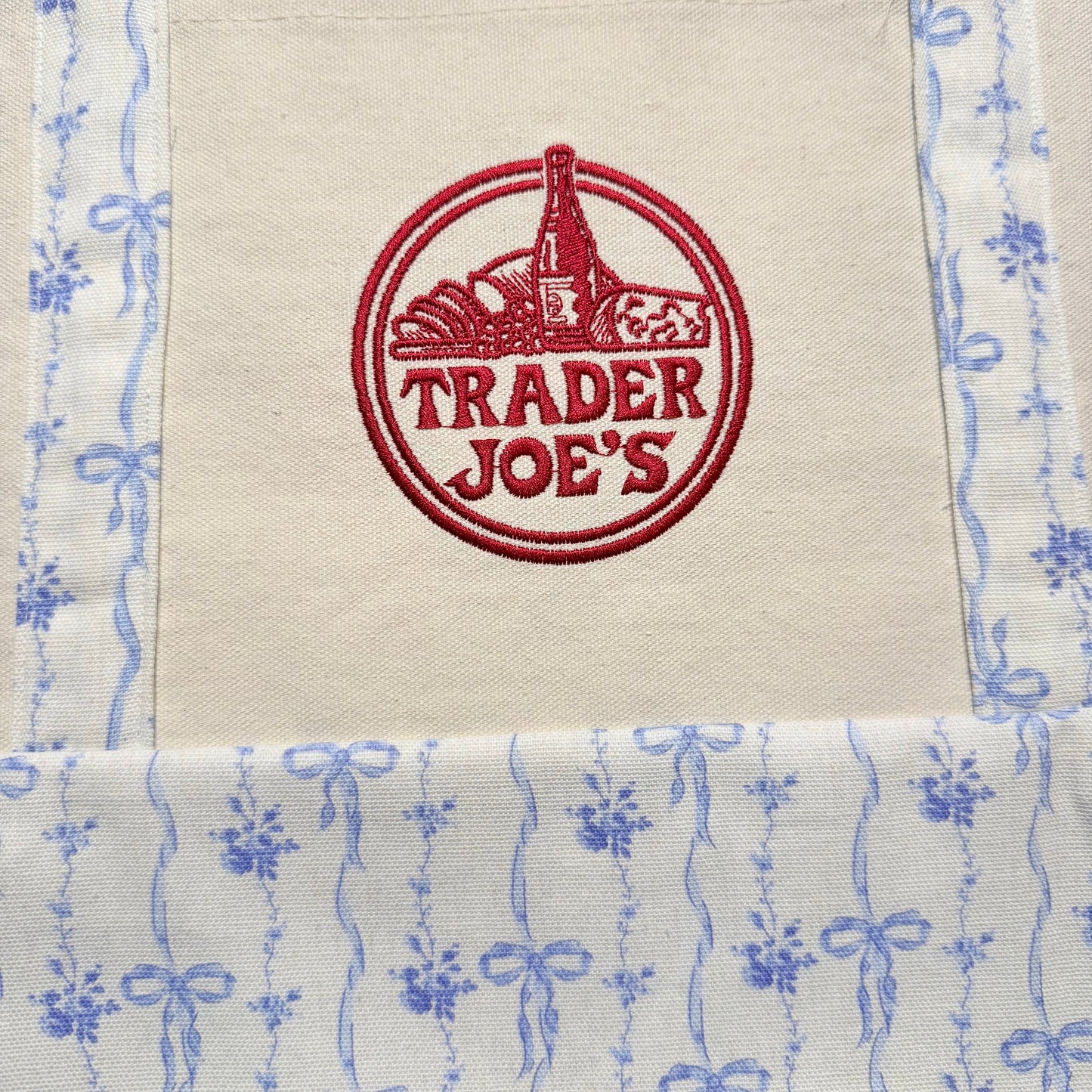 SPRINGTIME Trader Joe's Large Canvas Tote